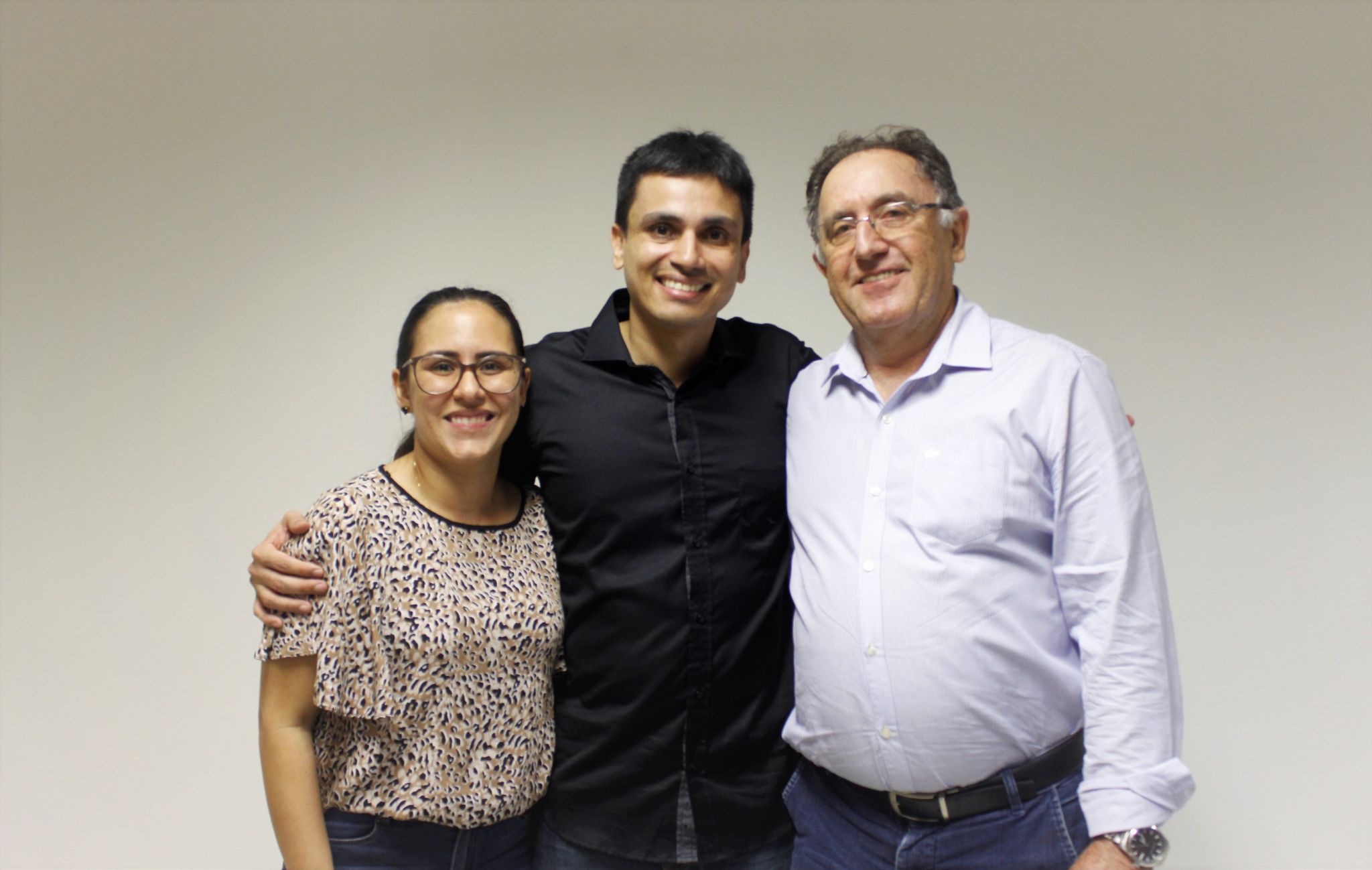 Professora Iris Pimenta, Wedson Torres e o vice-diretor do IMD, Adrião Duarte